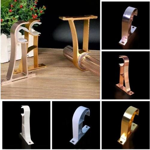 1PC Window Drapery Ceiling Hanging Holder Wall Curtain Rod Bracket Set Side Top Mounted Aluminum Alloy Thicken Accessories