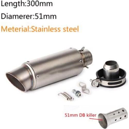 51MM 60MM Universal Motorcycle Exhaust Muffler carbon fiber Escape Exhaust DB killer for s1000rr z1000 CB1000r gsxr650 R1ktm