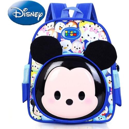 Disney Mickey Mouse Bag Woman Shoulder Handbag Cartoon Backpack Kids Student Schoolbag Mummy Bags Large Capacity Travel Goods