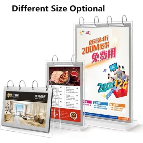 A5 Double-Sided Presentation Clear Acrylic Table Sign Holder Stand Menu Paper Cardboard Poster Display Stand for restaurant