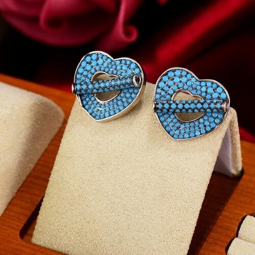 GODKI Trendy Luxury Cute Heart Stud Earrings For Women Wedding Cubic Zirconium Crystal CZ Colombia Dubai Bridal Earrings 2021
