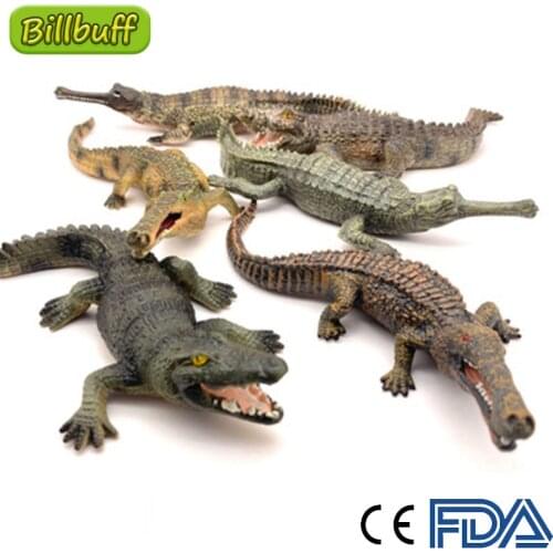Simulation Wild Animals Toy Figures Model Amphibian Saltwater Crocodile Toy Action Figures Educational Toys for Childrens Gifts