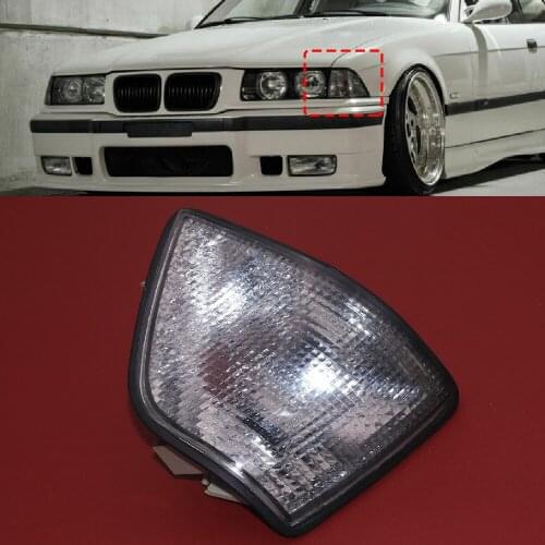 JEAZEA 1x Car Front Left Side Turn Signal Lamps Corner Light Smoke Lens 82199403095 Fit For BMW E36 3 Series 318i 328i 320i 325i