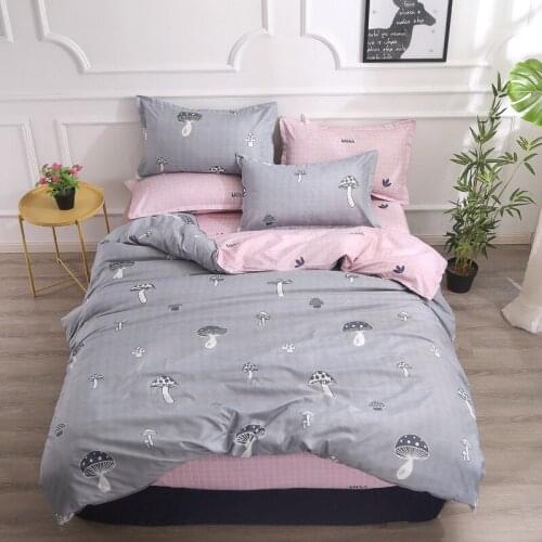 Cactus Flamingo fruit print 4pcs Comforter Bedding Set Kid Bed Cover Set Duvet Cover Adult Child Bed Sheets And Pillowcases