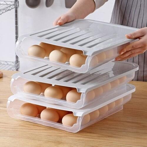 Plastic Egg Storage Box Kitchen Tools Transparent Refrigerator Storage Box Outdoor Picnic Food Container Multifunctional Case