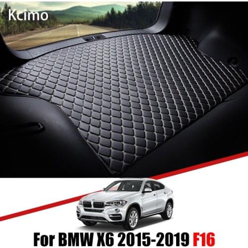 Leather Car Trunk Mat For BMW X6 F16 2015-2019 Cargo Liners X6 Liner Pad BMW F16 Trunk Boot Mat Carpet Tail Cargo pad 2018 2017