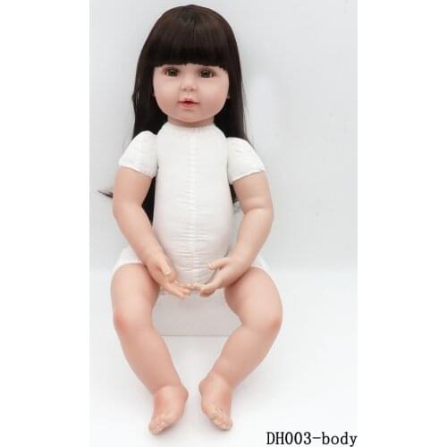 Doll Body 61CM Bebes Reborn Doll Lifelike Soft Silicone Reborn Baby Dolls Toys For Girls Kids Birthday Gift Fashion Baby Dolls