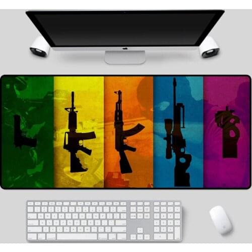 Mairuige Firearms pattern mouse pad multi size selection rubber keyboard pad suitable for csgo dota2