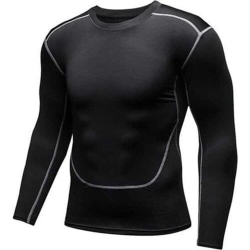 NEW Men Long Sleeve Breathable Surf Rash Guard Shirt Quick-dry Top Swimwear Surfing T-shirt Sports Fitness Training Gym Black