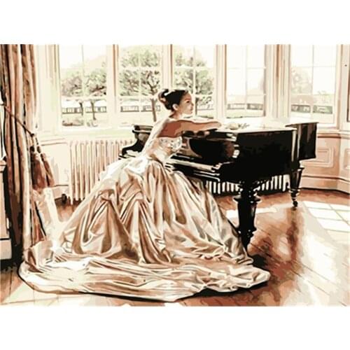 Figure Girl Abstract Printed Canvas 11CT Cross-Stitch Kit Embroidery DMC Threads Needlework Craft Sewing Knitting Jewelry