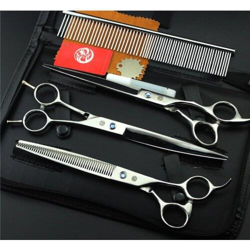 Professional Pet Grooming Scissors set Straight Cutting & Thinning & Curved scissors for Dog grooming