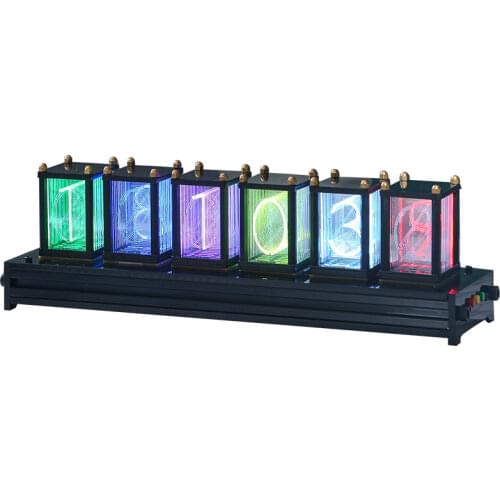 RGB Nixie Tube Clock DIY Electronic Desktop Clocks Desk Luxury Creative Light Digital Table Clock From Network Silent Watches