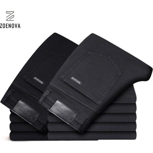 2021 New Men Slim Jeans Elasticity Skinny Black Jeans Summer Fashion Casual Thin Denim Pants Trousers Male Jeansy Brand Clothes