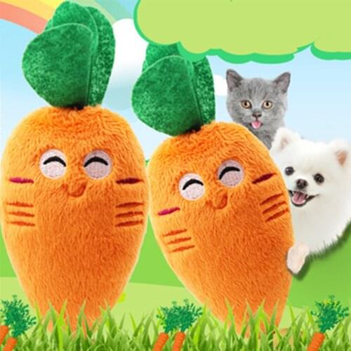 2021 New Cute Plush Cat Toys Squeak Pet Burger And Fries Animal Plush Toy Funny Interactive Fruit Toys Bone Whispering Dog Toy