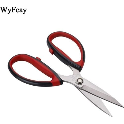Stainless Steel Sewing Scissors Plastic Strong Civilian Shears Cutter Kitchen Embroidery Scissor Leather Supplies Fabric Scissor
