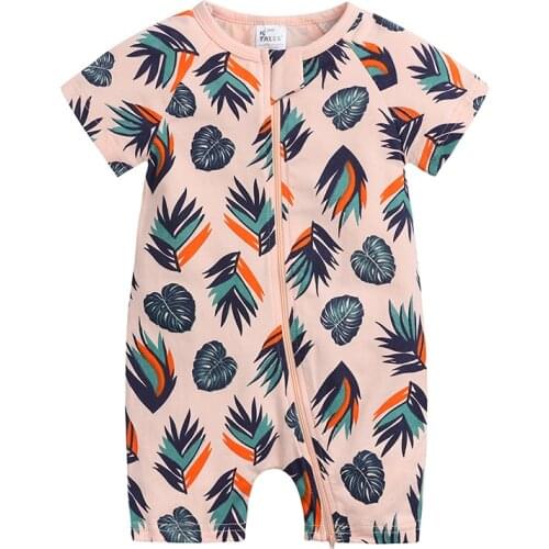 Newborn Unisex Clothes Short Sleeve Baby Rompers summer Infant Pajamas Cotton Soft Boys&Girls Jumpsuit Home Wear Soft Pajamas