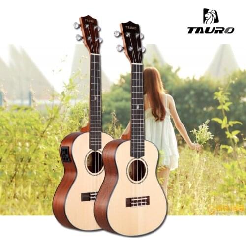 Solid Ukulele Concert Electric Ukulele In Guitar Tauro TR-52C Hawaiian Ukulele Solid Spruce Ukulele 23 UKE
