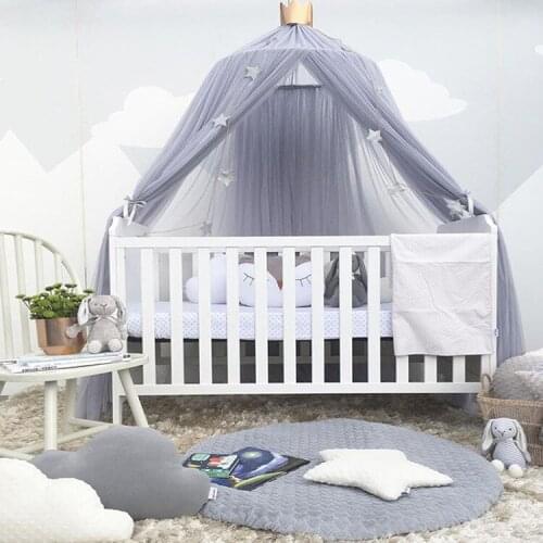 Hanging Kids Baby Bedding Dome Bed Canopy Cotton Mosquito Net Bedcover Curtain For Baby Kids Reading Playing Home Decor