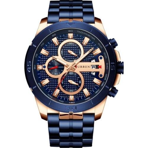 CURREN 8337 Casual Fashion Watch Men Causal Waterproof Chronograph Military Mens Watches In Wristwatches Luxury Quartz Clock