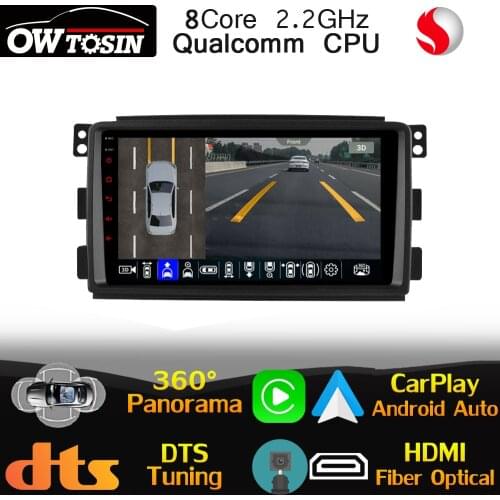 Qualcomm CPU Android Car Multimedia Player For Smart Fortwo W451 2005-2010 GPS Radio CarPlay Stereo Optical HDMI Auto Head Unit
