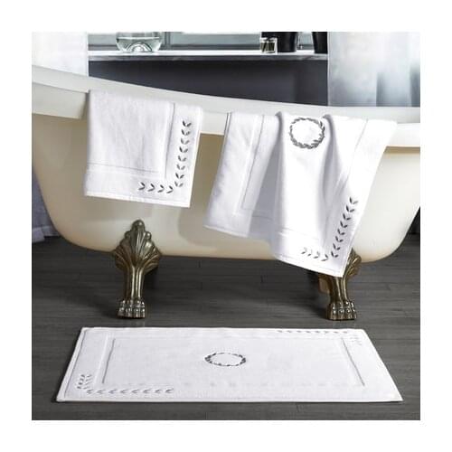Drop shipNew floor towel mat 100% Cotton White coffee Carpet Door Mat Hotel Bathroom Design Rugs Towel Mat non-slip absorbent