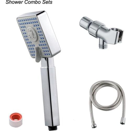 Handheld shower single function plastic ABS plated high-end booster shower head bathroom shower set bathroom shower set