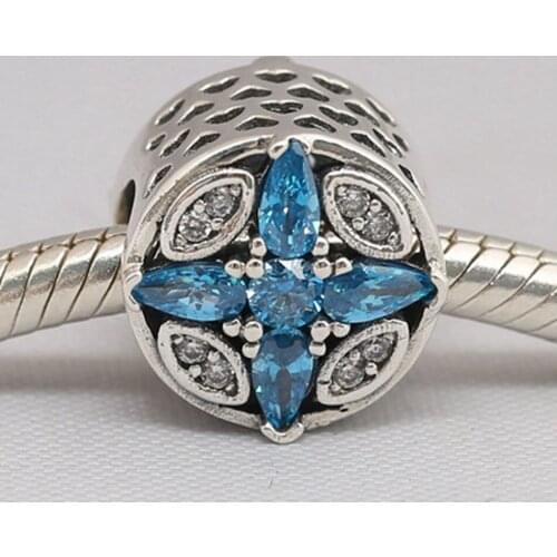 Authentic S925 Bead DIY Jewelry Patterns of Frost Charm fit Lady Bracelet Bangle Crystal & Clear CZ Girl Gift