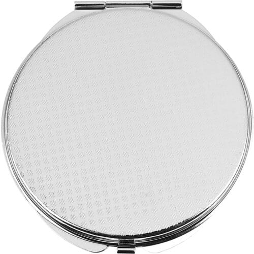 Foldable pocket mirror Cosmetics Compact Makeup Mirror - Silver