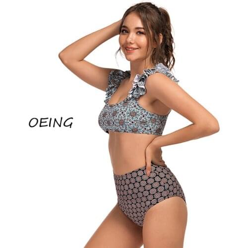 High Waist Bikini Sexy 2 Piece Sets Womens 2021 Bathing Suit Fashion Casual Swimwear Women