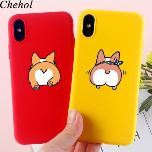 Funny Cartoon Cute Corgi Dog Phone Case for IPhone 11 Pro X XS MAX XR 8 7 6s Plus Cases Soft TPU Silicone Box Back Cover Shell