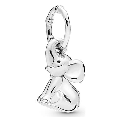 Ajax 925 Sterling Silver Cute Elephant Pendant Charms Animal Fit Womens Neck Chain Bangles Girlfriend Birthday Gift
