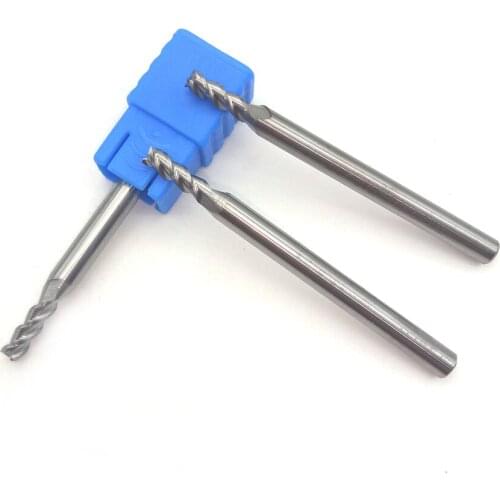 1.5mm Alloy Coating Tungsten Steel Tool By Aluminum Cnc Maching 3 Blade Endmills Top Milling Cutter Wood Milling Cutter