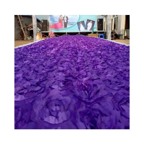 10m/lot 1.4 m Width Romantic White 3D Rose Petal Carpet Aisle Runner For Wedding Backdrop Centerpieces Favors Party Decoration