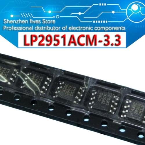 10pcs/lot LP2951ACM-3.3 LP2951ACM LP2951 SOP-8 Linear Regulator IC