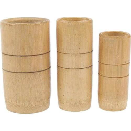 3x Wooden Anti Cellulite Massage Vacuum Cupping Suction Cups Set Kit for Adults Back Muscle Pain Soreness