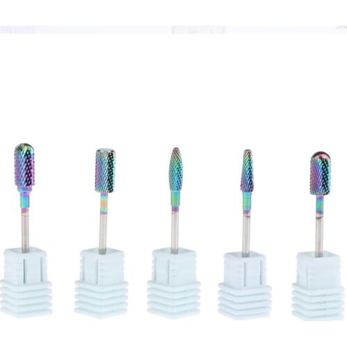 5pcs/set Electric Diamond Nail Drill Bit Manicure File Cuticle Clean Tool