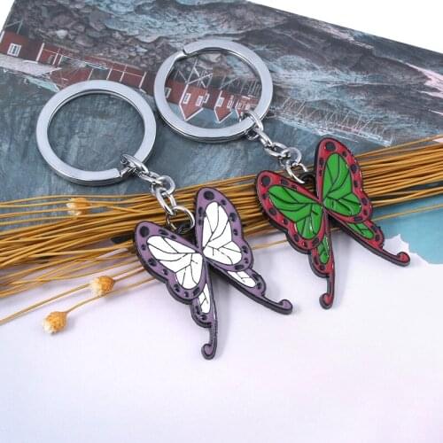 Demon Slayer Kimetsu no Yaiba Keychain Anime keyring Key Chains Brinco Blade of Ghost Choker Kamado Tanjirou Cosplay Wholesale