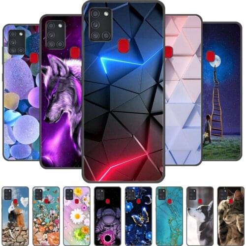 For Samsung A21S Case Phone Cover Silicone Soft TPU Back Cover for Samsung Galaxy A21S Case A 21S A21 S A217F Fundas Bumper