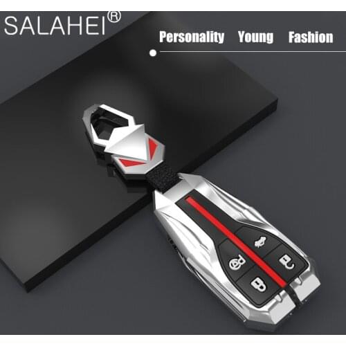 Colorful Zinc Alloy Silica Gel Car Key Case Key Cover For HongQi HS5 H5 H9 HS7 H7 L5 HS3 L9 Car Key Protective Shell Accessories