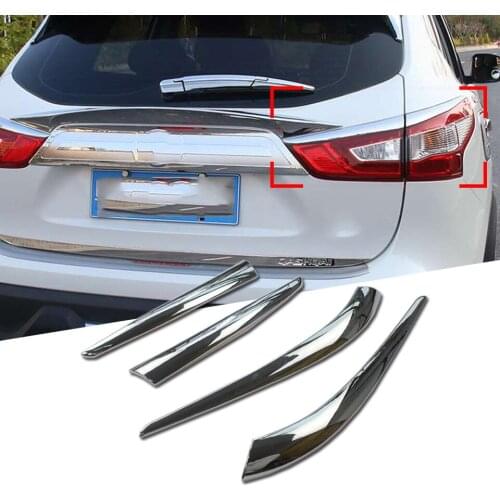 For Nissan Qashqai J11 2015 2016 2017 2018 2019 Rear Tail Light Taillight Lamp Cover Eyebrow Trim Molding Eyelid Garnish Bezel