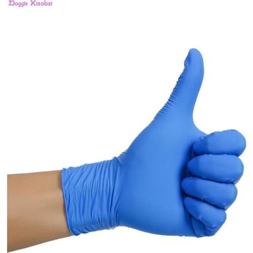 Extra Large Heavy Duty Powder tattooist Mechanic Food Prep Exam Tattoo Glove Free Black White Blue Nitrile Disposable Gloves