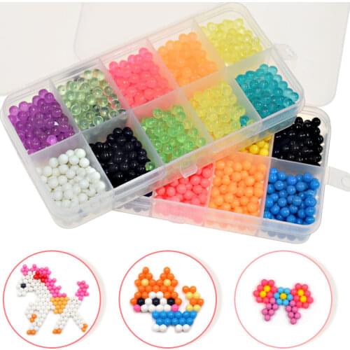DIY Water Magic Beads Puzzle Toys For Children Crystal Water Spray Beads Set Ball Games 3D Handmade Toys For Kids Girls Gift
