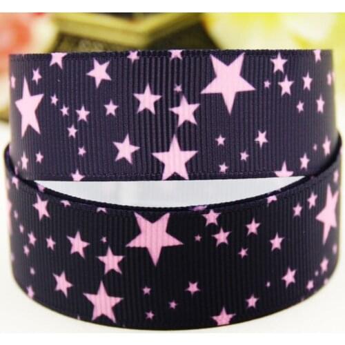 22mm 25mm 38mm 75mm Stars cartoon printed Grosgrain Ribbon party decoration 10 Yards X-04600