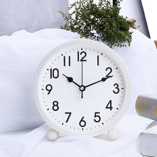 Creative Simple Table Clock Modern Design Plastic Nordic Silent Digital Desk Clock Bedroom Reloj De Mesa Home Decoration 50