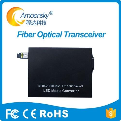 LC port optic fiber extender SC320 like NOVA CVT320 single mode media converter use in outdoor led screen fixed display