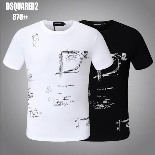 2021 Hot Selling Genuine Dsquared2-T-Shirt Women/Men Fashion Pure Cotton Casual Short Sleeve Round Neck T-Shirt 870