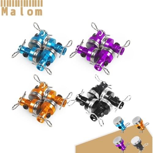 4pcs RC Car Magnetic Invisible Body Post Mount Contact Shell Column + Clips for 1/10 Axial SCX10 HSP Sakura Drift Redcat