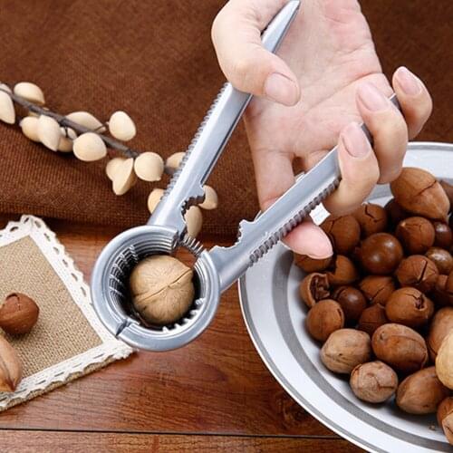 Nutcracker Pecan Walnut Plier Opener Tool Metal Multifunctional Nutcracker Silver