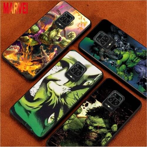 Fashion Marvel Hulk Silicone Cover For Xiaomi Redmi Note 10 10S 9T 9S 9 8T 8 7 6 5A 5 4 4X Prime Pro Max Black Phone Case