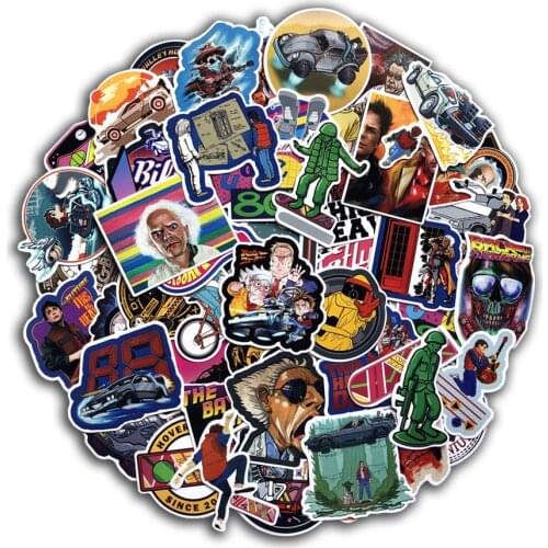 57 PCS Back To The Future Stickers Science Fiction Fantasy Film for Geek DIY Computer Laptop Phone PS4 Notebook